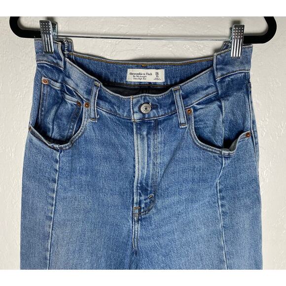 Abercrombie & Fitch Women's The 90s Straight Ultra High Rise Jeans Retro Stretch - Picture 7 of 14